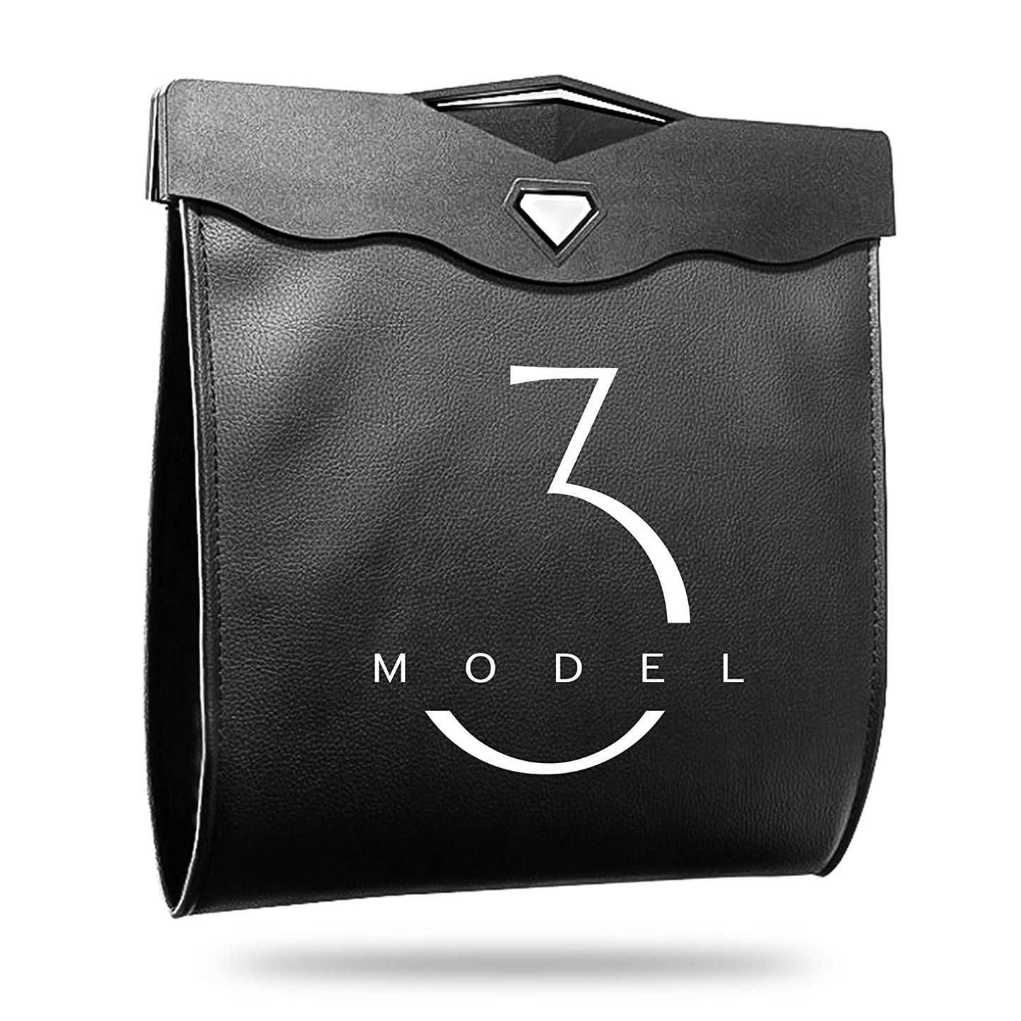 Tesla Model 3 Trash Can Accessories for Back Seat Garbage Bag with Hanging Magnetic Buckle Waterproof(2 Pack)