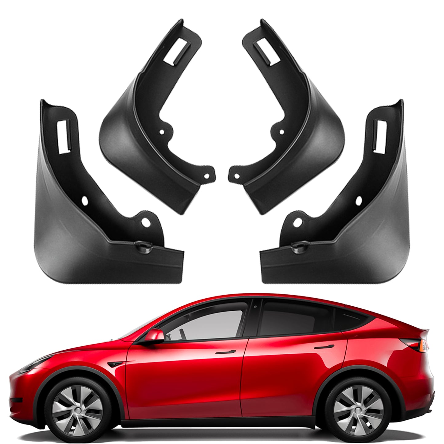 Tesla Model Y Mud Flaps Splash Guards No Drilling Tesla Model Y Accessories(Set of 4)