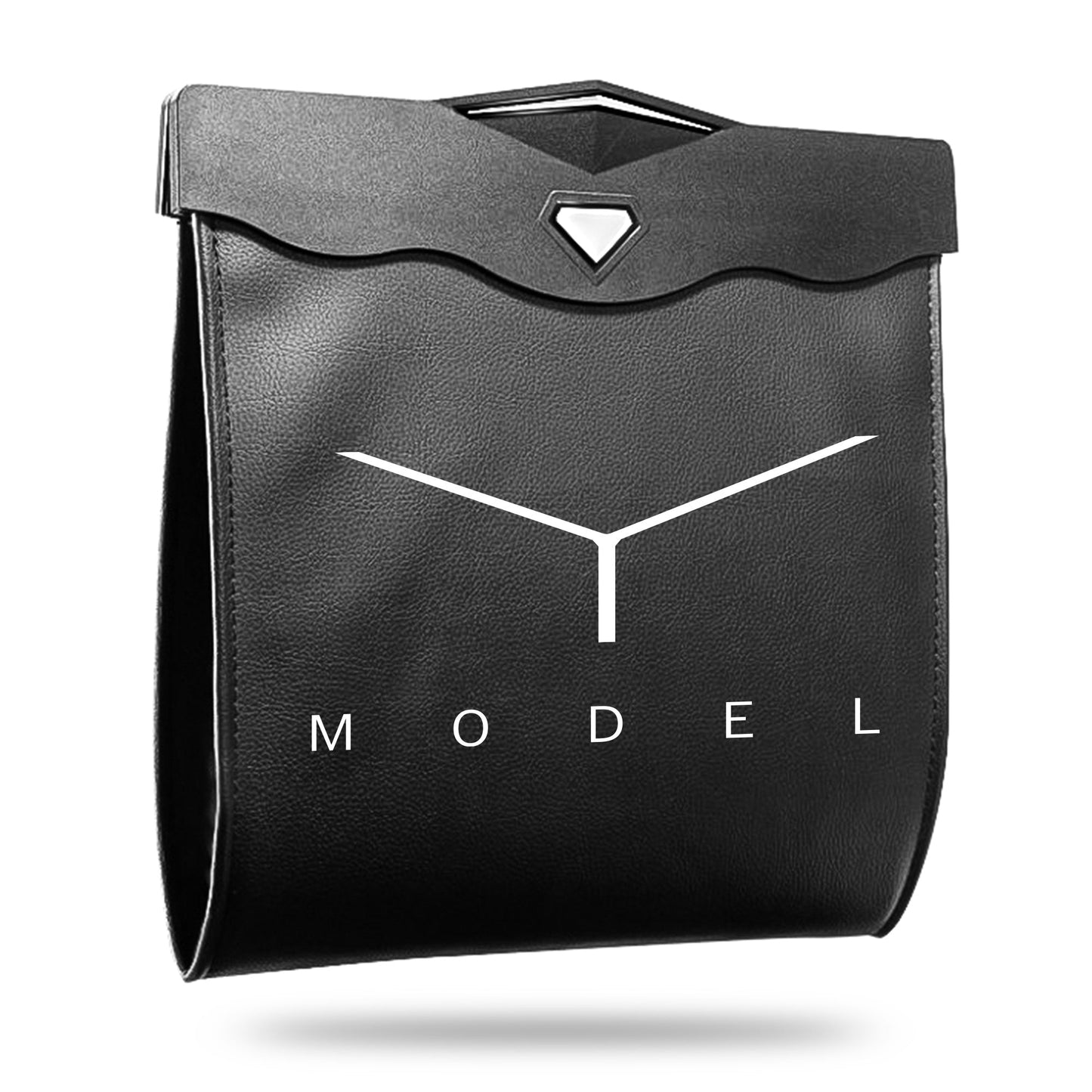 Tesla Model Y Trash Can, Back Seat Garbage Bag with Hanging Magnetic Buckle Waterproof for 2020 2021 2022 model Y accessories