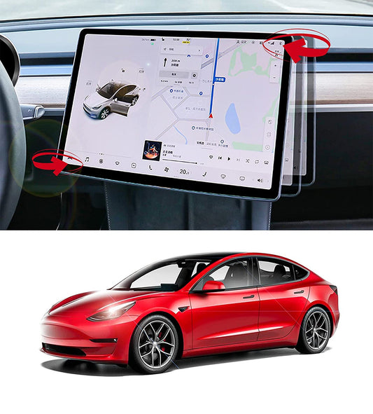 Screen Rotating Holder Center Console Navigation Screen Rotation Holder Silver Bracket for 2021 Model 3 Model Y Accessories