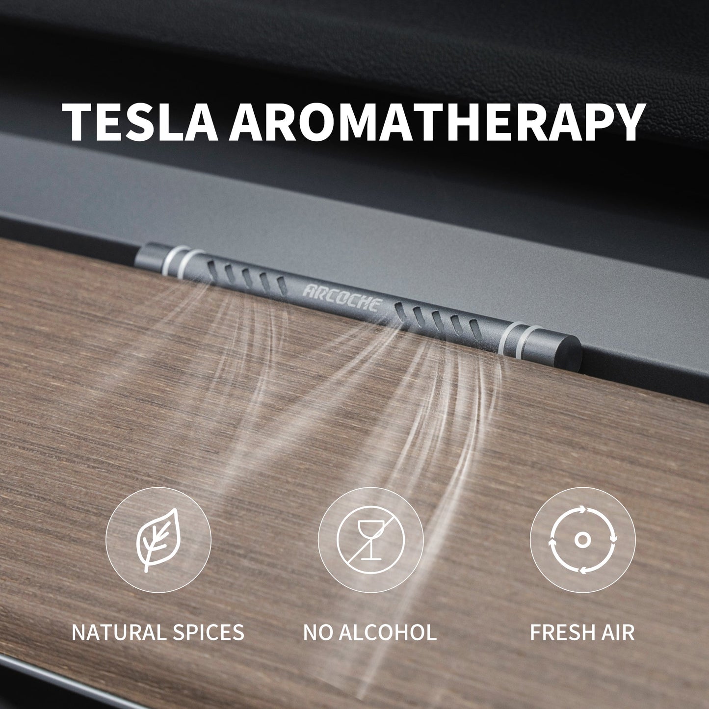 Tesla Model 3 Model Y Air Fresheners Accessories for Car Outlet Vent Diffuser with 4 Pcs Scent Stick