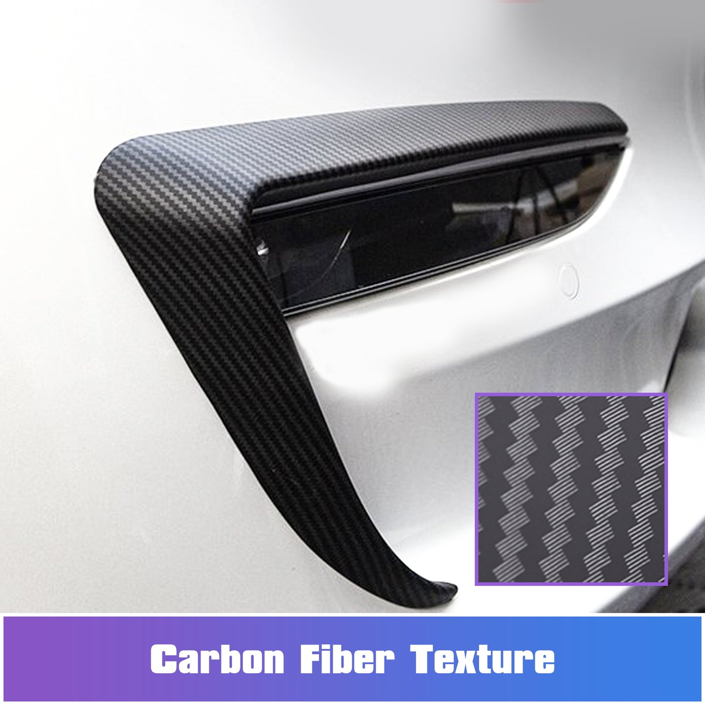 Tesla Model 3 Front Fog Light Trim Cover Fog Lamp Frame Blade Trim Eyebrow Spoiler for All Model 3