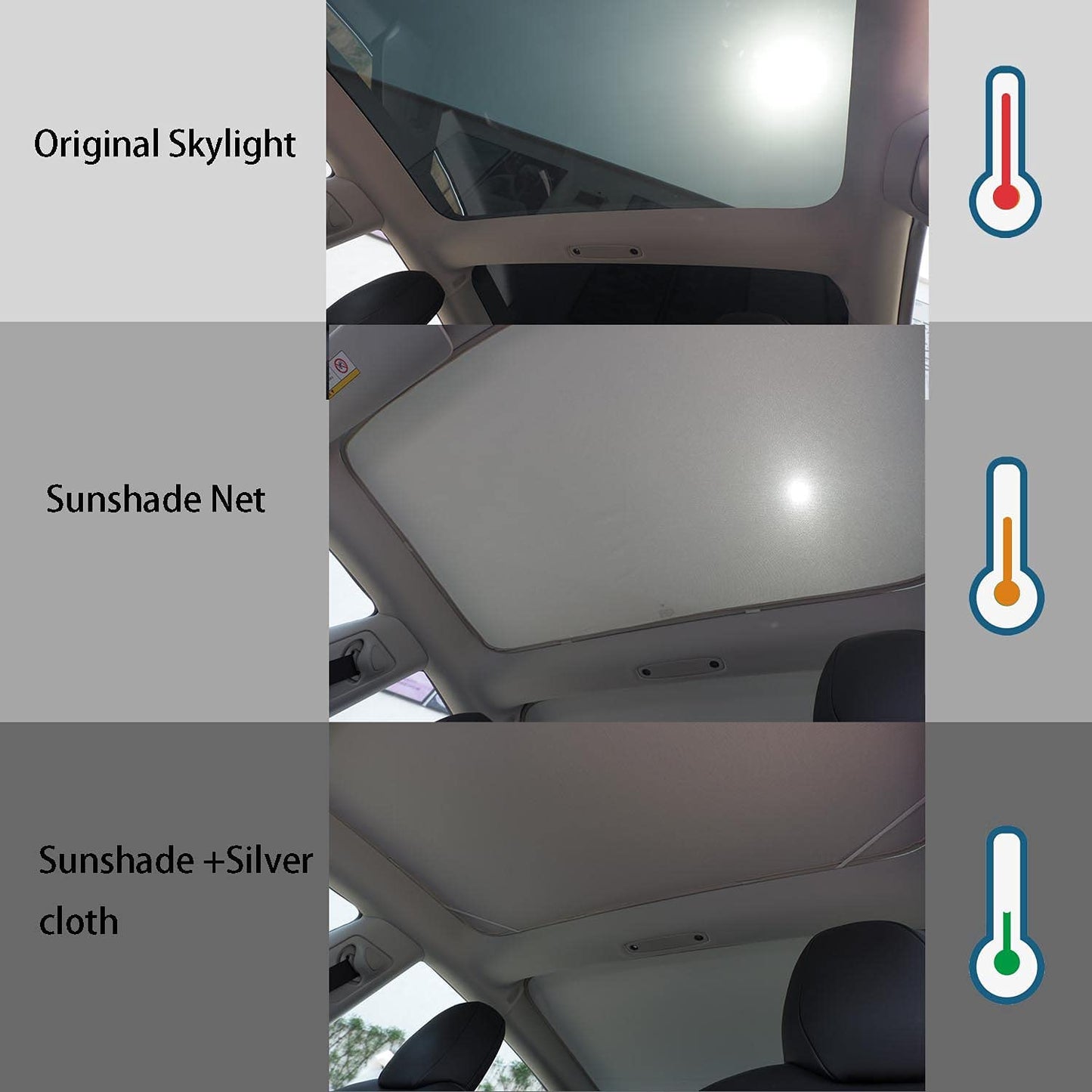 Tesla Model 3 Sunshade Roof Window Skylights Sun Shade with Uv/Heat Insulation Cover for Rear Glasses Tesla Model 3 2021 2022 Roof White Sun Shade Block…