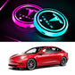 Tesla LED Car Cup Holder Lights, 7 Colors Changing USB Mat Luminescent Cup Pad Model 3/Y/S/X(2Pcs)