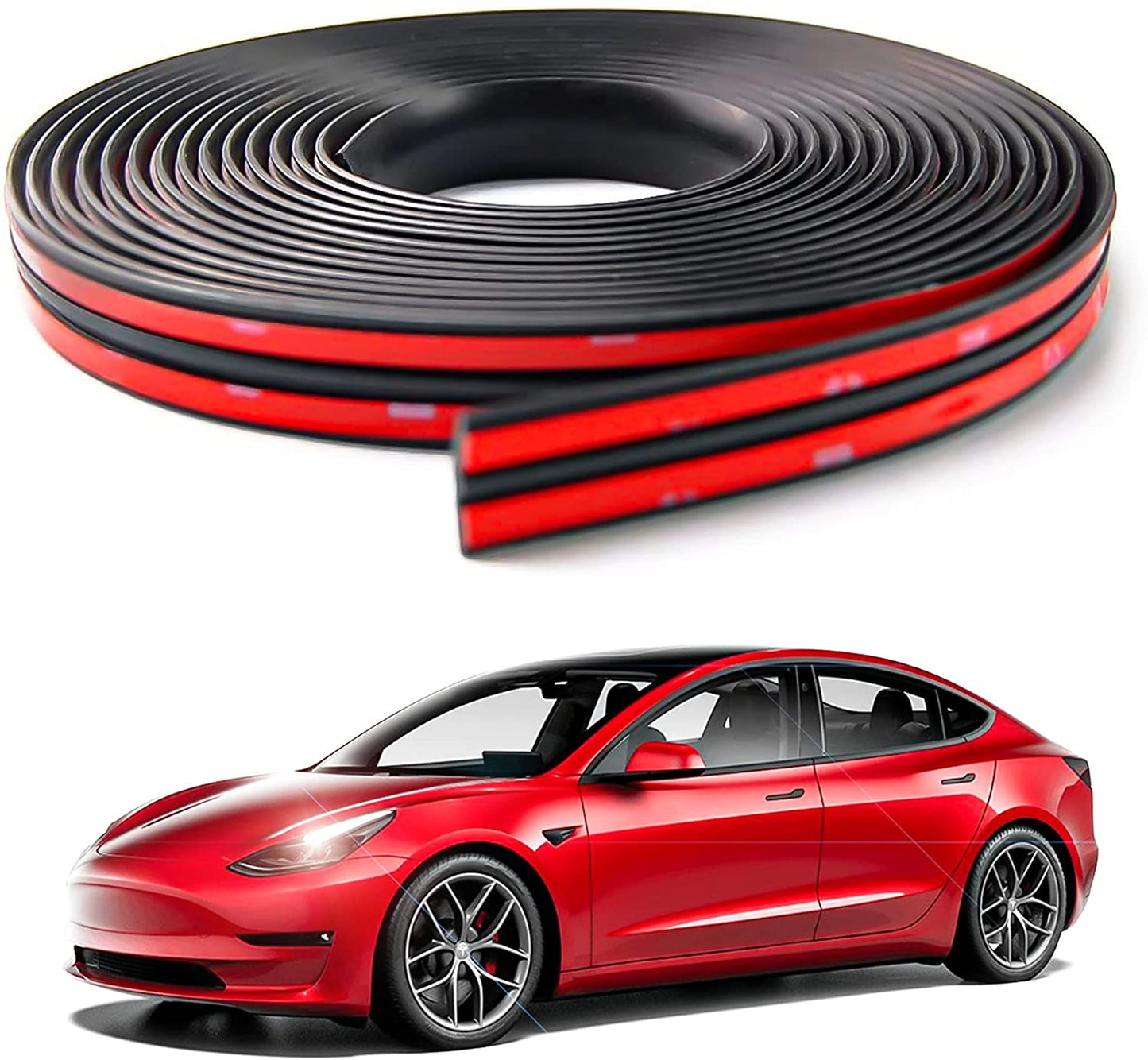 Tesla Model 3 Door Seal Kit Soundproof Strip Sound Reduction Kit Rubber Weather Draft Seal Strip