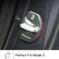 Tesla Model 3/Y Door Lock Cover Protector Accessories Latches Covers,Stainless Steel Door Stopper 4 Pcs(Carbon Fiber)